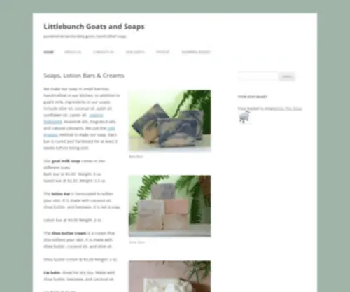Littlebunch.com(Littlebunch Goats and Soaps) Screenshot