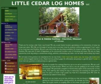 Littlecedarloghomes.com(Little Cedar Log Homes & Smithey Construction) Screenshot