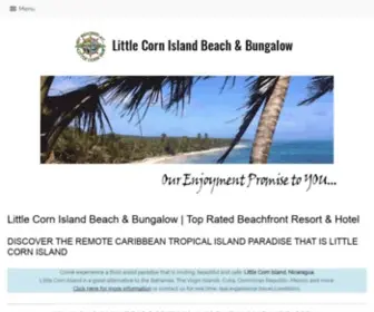 Littlecornbb.com(Little Corn Island Beach & Ocean Front Boutique Hotel Resort Eco Lodge Cabins Bungalows & Restaurant) Screenshot