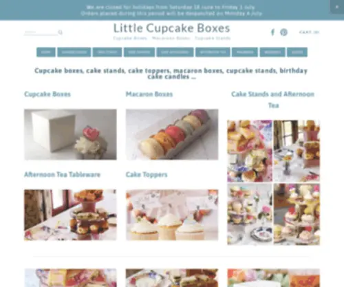 Littlecupcakeboxes.com(Cupcake boxes in a range of sizes) Screenshot