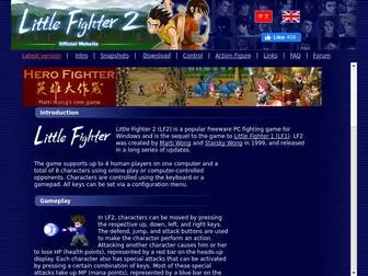 Littlefighter.com(Little Fighter 2 Official Website) Screenshot