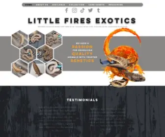 Littlefiresgeckohouse.com(Little Fires Exotics) Screenshot