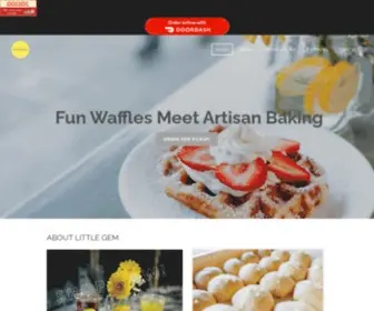 Littlegemwaffles.com(Fresh Off the Iron Waffles with Full Toppings Bar) Screenshot