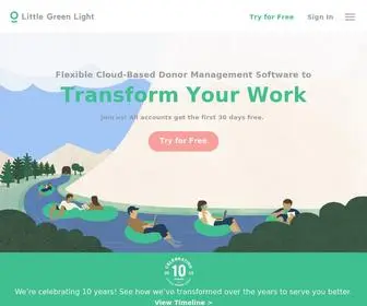 Littlegreenlight.com(Donor Management Software for Nonprofits) Screenshot