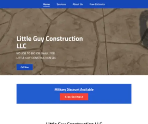 Littleguyconstruction.com(Residential concrete) Screenshot