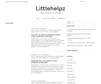 Littlehelpz.com(English Language and Literature Blog) Screenshot