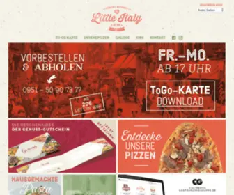 Littleitaly-Bamberg.de(Pizzeria in Bambergs neuem Stadtteil) Screenshot