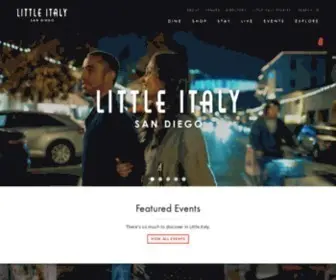 Littleitalysd.com(Little Italy Association of San Diego) Screenshot