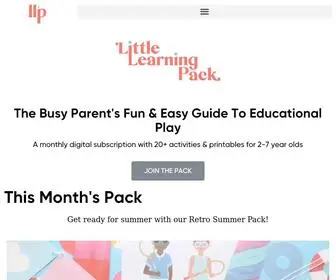 Littlelearningpack.com(The Busy Parent's Guide to Educational Play) Screenshot