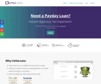 Littleloans.co.za(Payday Loans South Africa) Screenshot