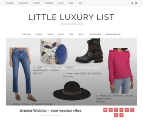 Littleluxurylist.com(Little luxury list) Screenshot
