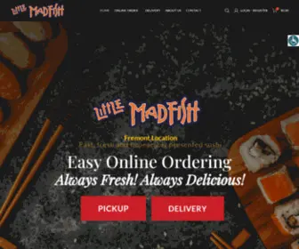 Littlemadfish.com(Online order sushi and roll) Screenshot