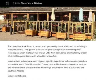 Littlenewyorkbistro.ca(Little New York Bistro) Screenshot