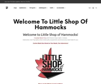 Littleshopofhammocks.com(Hammocks and Gear made right here in Canada) Screenshot