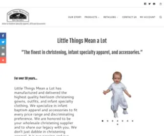 Littlethingsmeanalot.com(Buy wholesale christening and baptism apparel) Screenshot