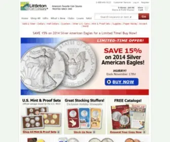 Littletoncoin.com(Shop littleton coin company online. thousands of coins in stock) Screenshot