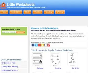 Littleworksheets.com(Printable Preschool) Screenshot