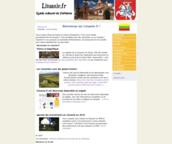 Lituanie.fr(Guide culturel et d'affaires pour la Lituanie) Screenshot