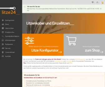 Litze24.de(Kabelkonfektion für Litzekabel) Screenshot