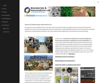 Liugroup.org(Biomaterials and Nanomedicine Research Laboratory) Screenshot