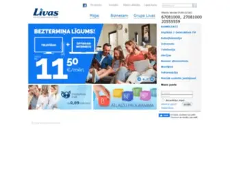 Livas.lv(Livas telecommunications) Screenshot