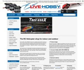 Live-Hobby.de(RC Helikopter Shop für In) Screenshot