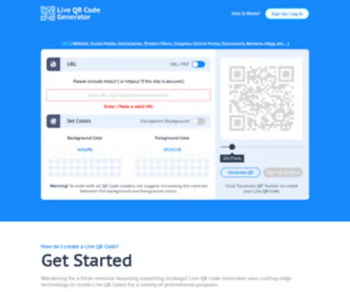 Live-QR.com(Live QR Code Generator) Screenshot