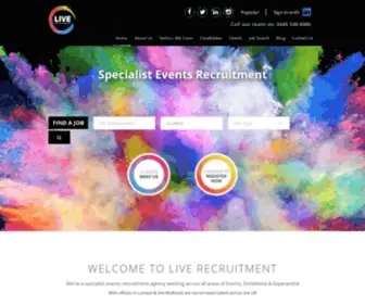 Live-Recruitment.co.uk(Specialist Events Recruitment Agency) Screenshot