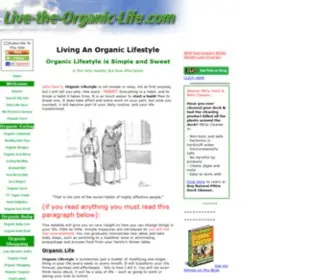 Live-THE-Organic-Life.com(The key to an organic lifestyle and healthy living) Screenshot