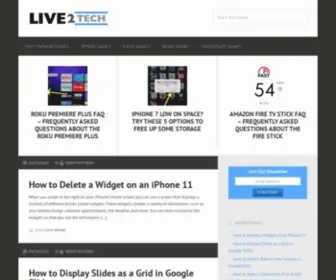 Live2Tech.com(Technology Tips & Tutorials) Screenshot