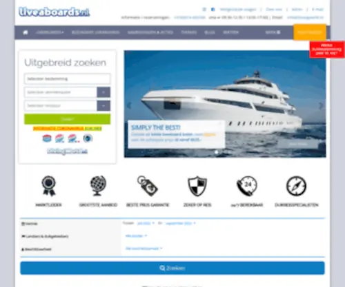 Liveaboards.nl(Liveaboard duikcruises) Screenshot