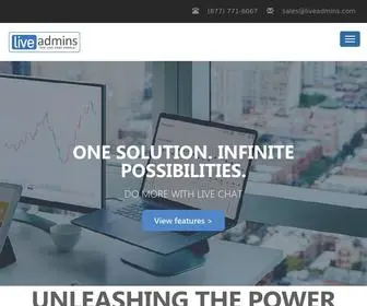 Liveadmins.com(Live Chat Software & Service for Businesses) Screenshot