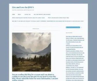 Liveandloveforjesus.com(Live and Love for JESUS) Screenshot