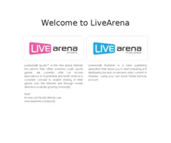 Livearena.net(Microsoft Azure Web App) Screenshot