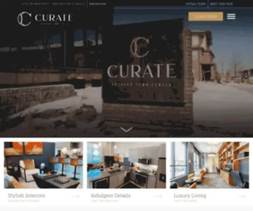 Liveatcurate.com(Curate at Orchard Town Center offers beautiful apartments for rent in Westminster) Screenshot