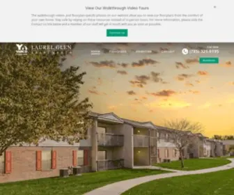 Liveatlaurelglen.com(Laurel Glen Apartments in Lawrence) Screenshot