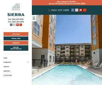 Liveatsierra.com(Oregon State Off Campus Housing) Screenshot