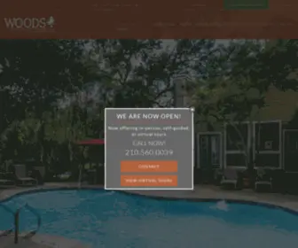 Liveatwoodsatelmcreek.com(North Central San Antonio Apartments For Rent) Screenshot