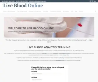 Livebloodonline.com(The online live blood analysis training course accredited by the Complementary Medical Association) Screenshot