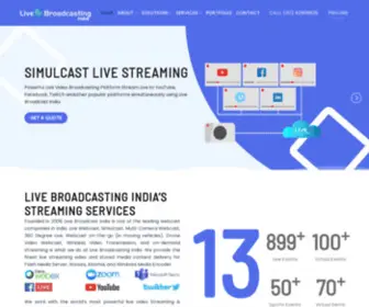 Livebroadcasting.in(Live streaming services in Delhi) Screenshot