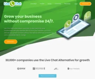 Livechatalternative.com(Convert more website visitors with a personalized approach. Our click) Screenshot