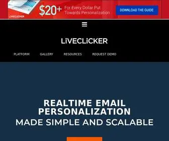 Liveclicker.com(Real-Time Email Marketing) Screenshot