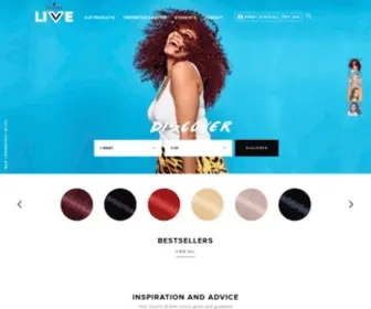 Livecolour.com(LIVE Colour Hair Dye from Schwarzkopf) Screenshot