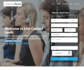 Livecontactleads.com(Live Transfer Leads Generation) Screenshot