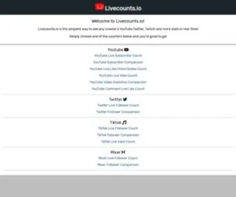 Livecounts.io(Live Counts For Social Networks (YouTube) Screenshot