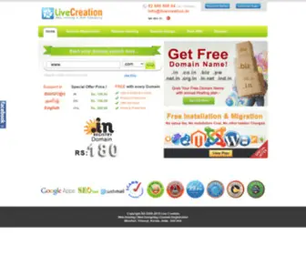 Livecreation.in(Live creation) Screenshot