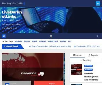 Livedarknetlinks.com(News, links and information about the deep web) Screenshot