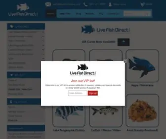 Livefishdirect.com(Buy Freshwater African Cichlids at Live Fish Direct) Screenshot