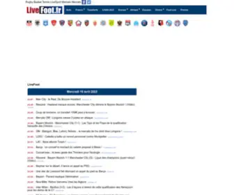 Livefoot.fr(Mercato, transfert, live foot en direct de football) Screenshot