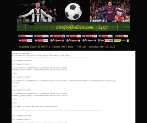 Livefootballsite.com(Live Football Streaming Online) Screenshot